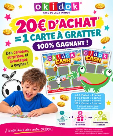 Dès le 3 octobre : tentez votre chance avec les cartes à gratter OKIDOK Colmar !